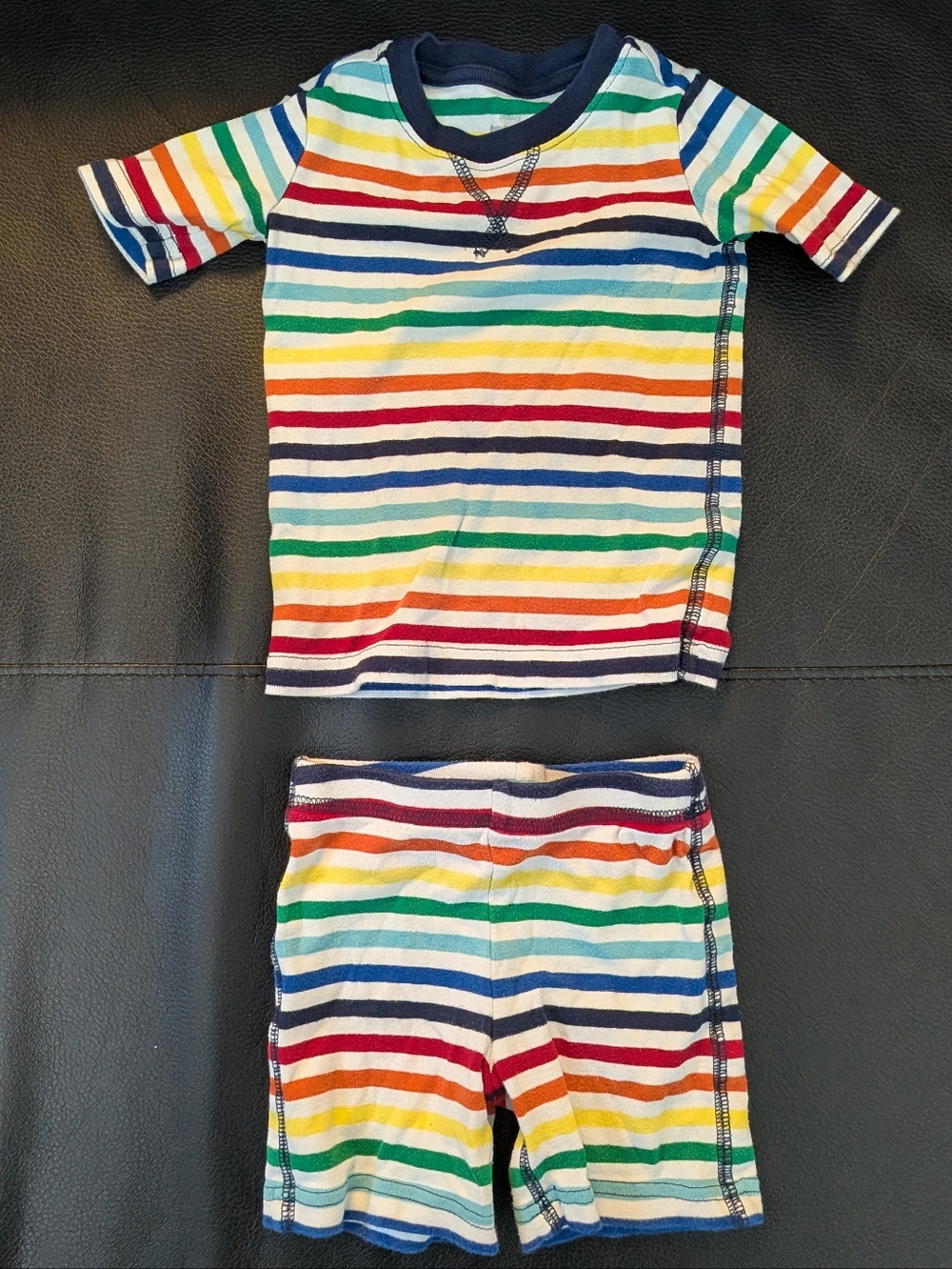 Primary Cotton Pajamas Short, Striped, Size 2-3